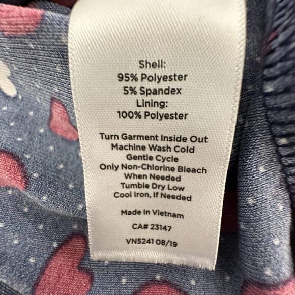 Talbots Ruffle Dress Size 20W Navy Blue Heart Print - Picture 10 of 10